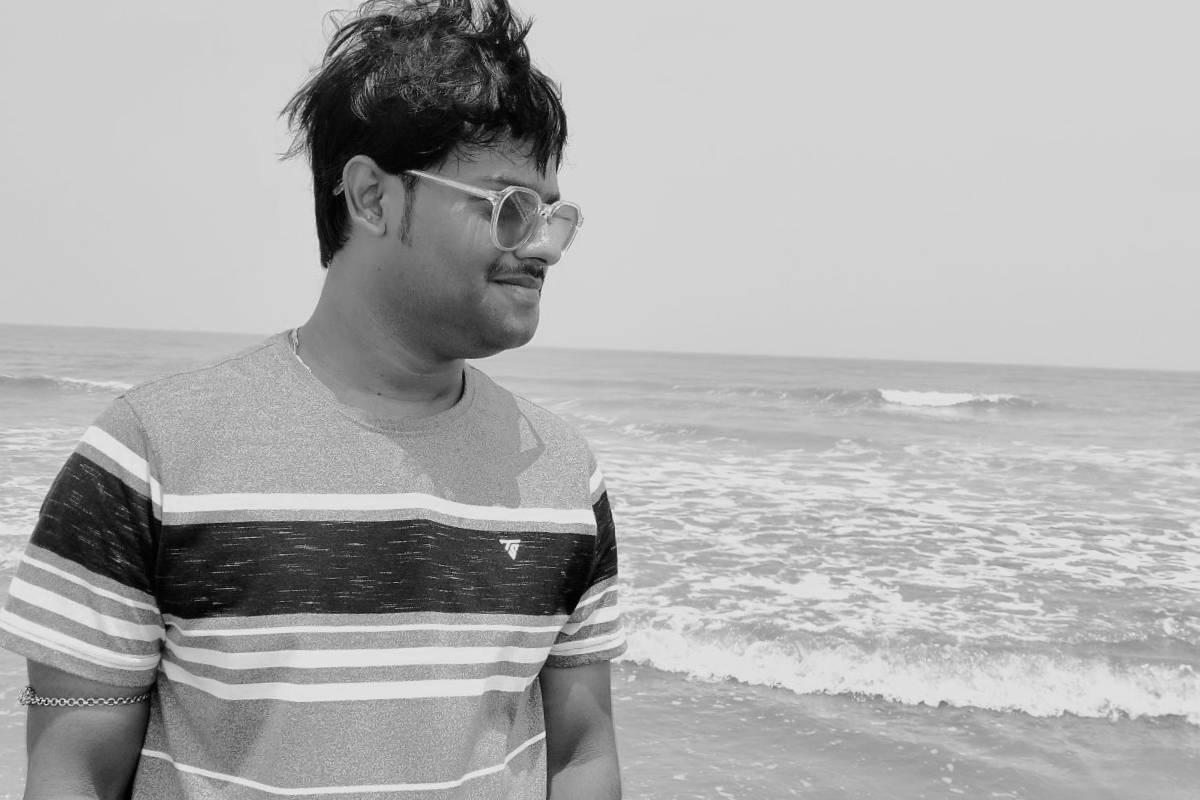 Black and white image of Subhojit